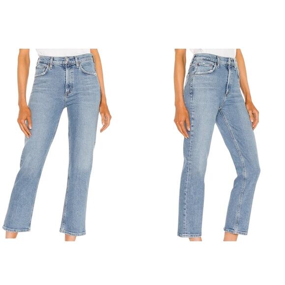 Agolde Denim - AGOLDE Wilder Mid Rise Comfort Straight Leg Jeans Light Wash Size 28 A156C